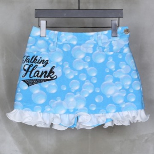 [토킹톰골프] Hank pattern frill culottes / TELCU25F-BLUE